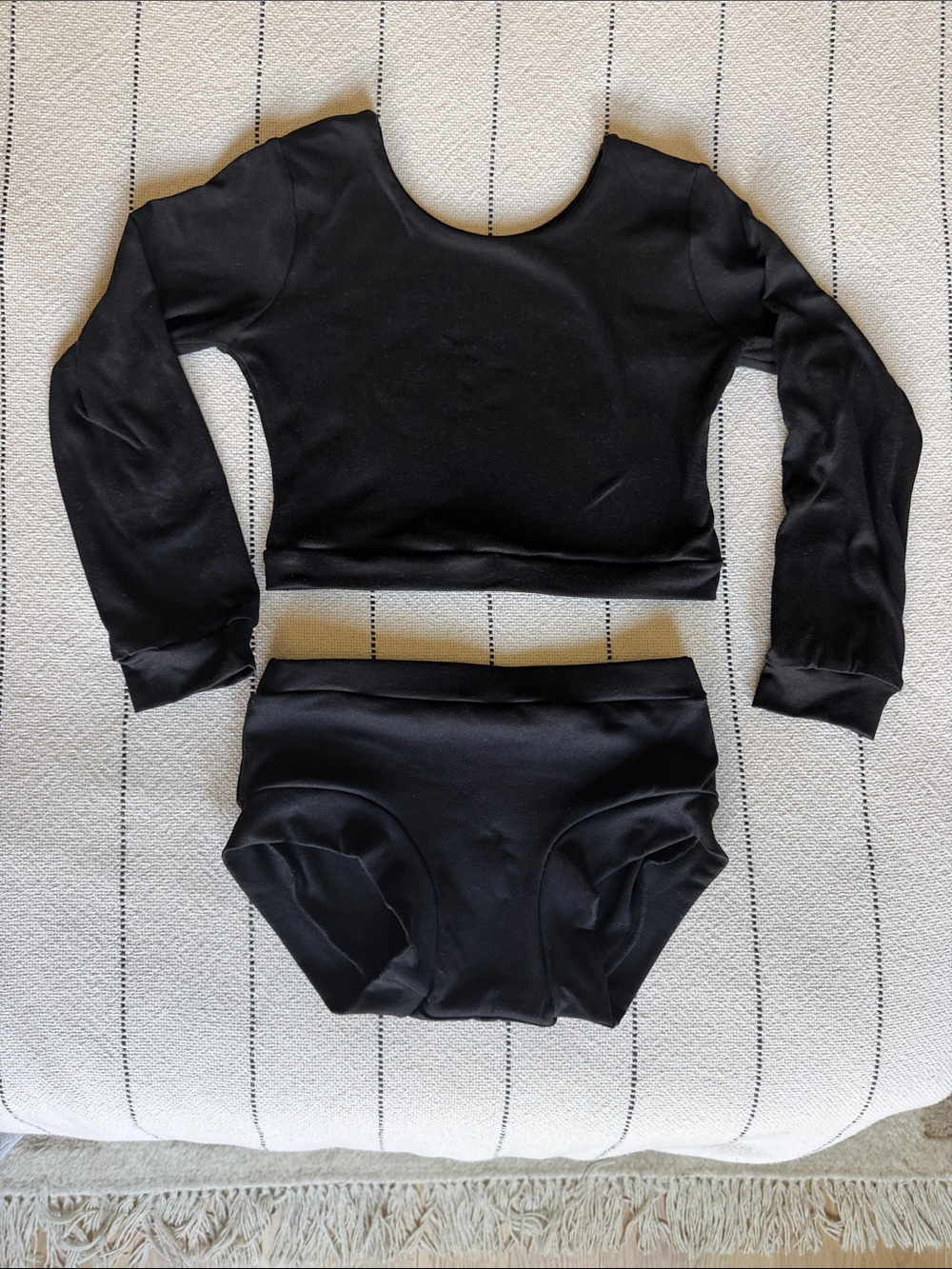 Busy Bod Leos Black Two-piece Leotard - Girls size 10